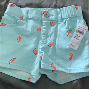 Baby Gap toddler girls denim shorts watermelon 5yr